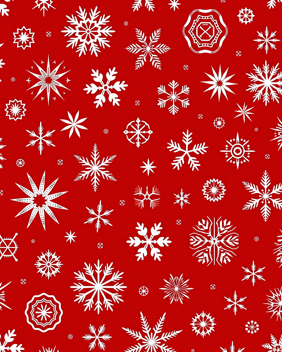Winter White Snowflake Medley Rug
