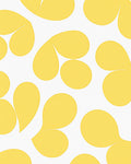Sunny Yellow Abstract Petal Cluster Rug