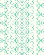 Teal Geometric Diamond Stripe Rug