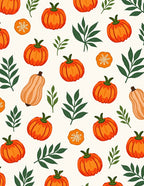 Orange Pumpkin Autumn Harvest Illustration Rug