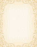 Golden Flourish Scrollwork Frame Rug