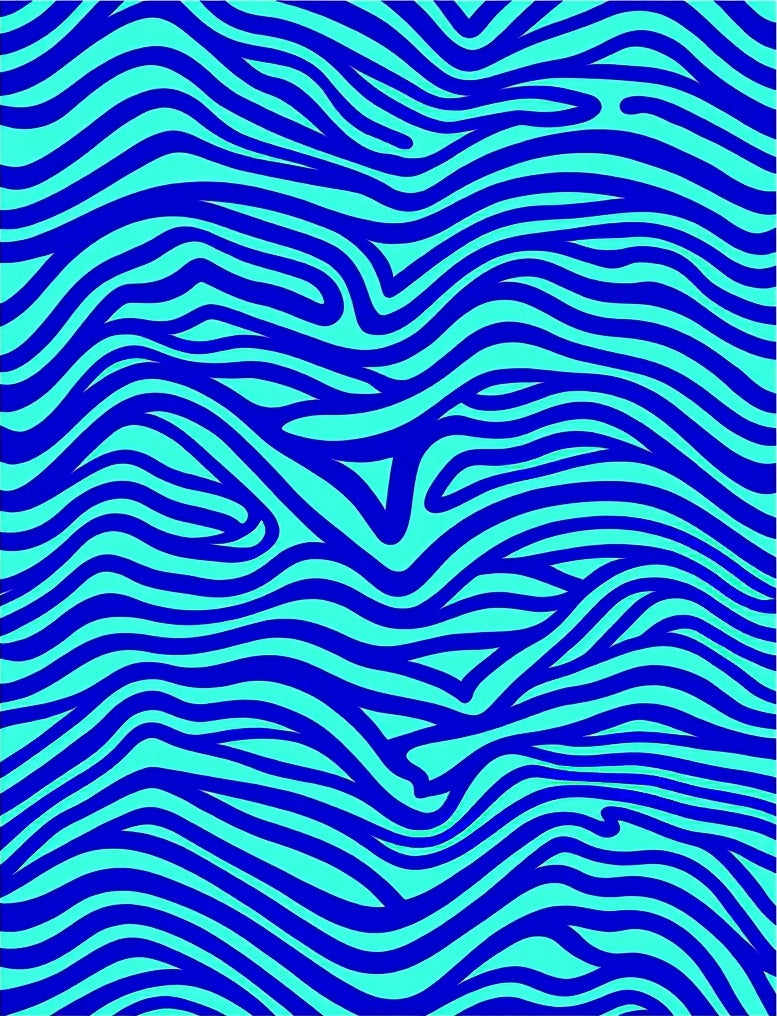 Bold Blue Aquatic Flow Rug