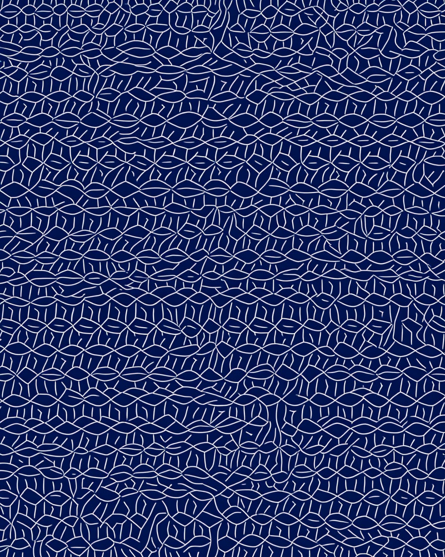 Navy Blue Linear Intertwined Maze Rug