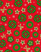 Red Green Floral Geometric Medallion Rug
