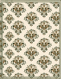 Vintage Brown Floral Damask Repeat Rug