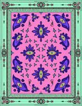 Pink Purple Abstract Eye Floral Rug