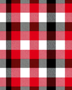 Rustic Red Black Buffalo Check Squares Rug