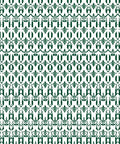 Dark Green Geometric Art Deco Border Rug