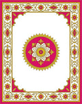 Vibrant Pink and Gold Floral Medallion Rug