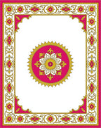 Vibrant Pink and Gold Floral Medallion Rug
