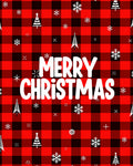 Red Black Buffalo Check Christmas Trees Rug