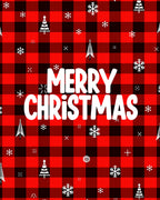 Red Black Buffalo Check Christmas Trees Rug