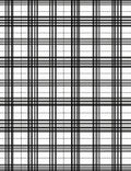 Classic Black White Plaid Check Rug