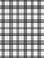 Classic Black White Plaid Check Rug
