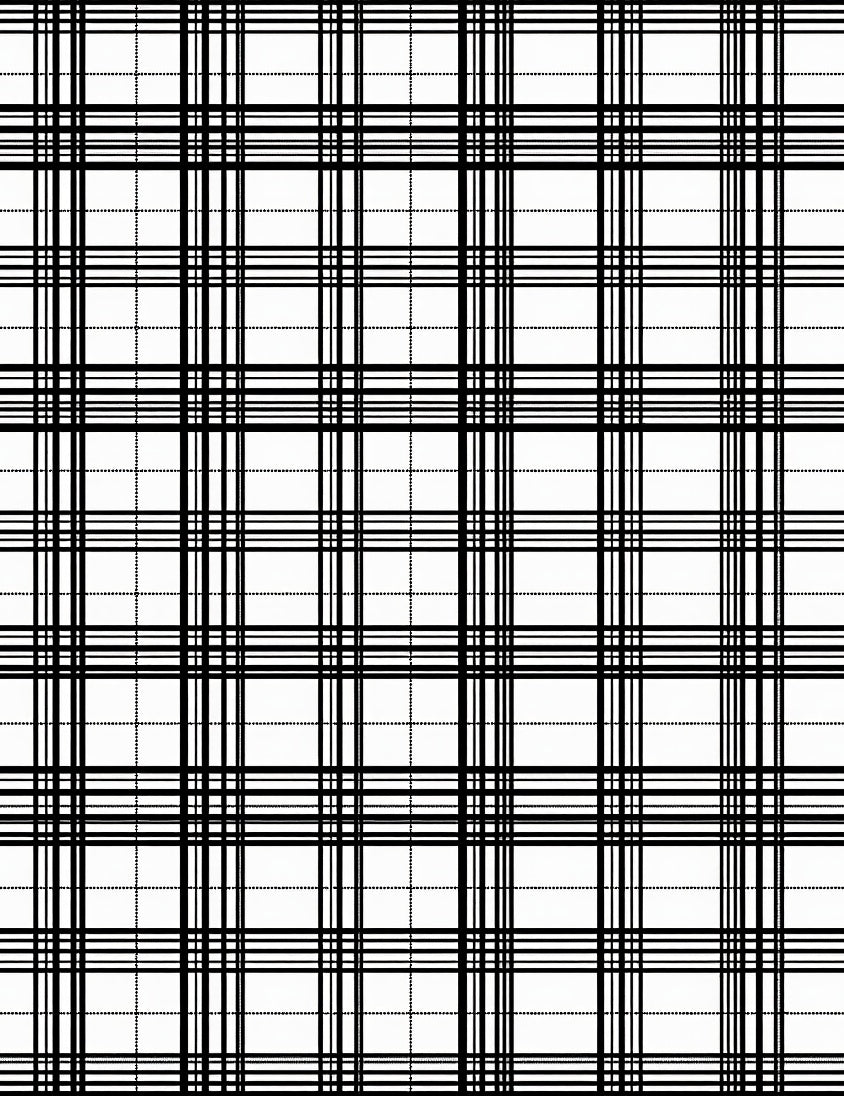 Classic Black White Plaid Check Rug