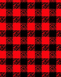 Bold Red Black Buffalo Check Texture Rug