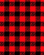 Bold Red Black Buffalo Check Texture Rug