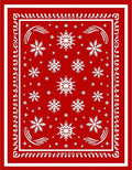 Festive Red Snowflake Medallion Rug