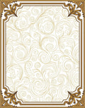 Golden Swirl Floral Ornament Rug