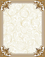 Golden Swirl Floral Ornament Rug