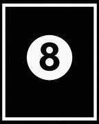 Bold Black White Eight Ball Rug