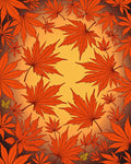 Autumn Maple Leaves Gradient Background Rug
