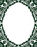Emerald Laurel Scroll Border Rug
