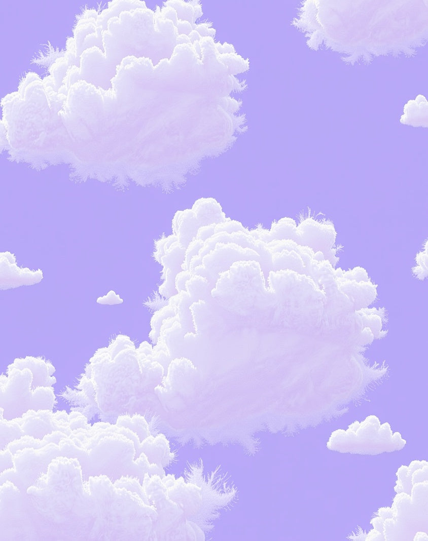 Pastel Lavender Dreamy Cloudscape Rug