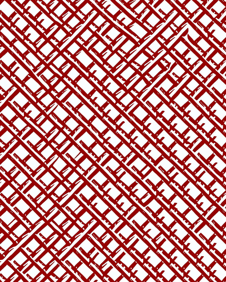 Bold Red Intersecting Lines Rug