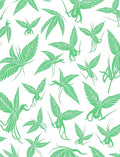 Emerald Green Floral Fairy Imprint Rug