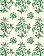 Emerald Green Blooming Floral Arrangement Rug