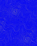 Electric Blue Swirl Abstract Rug