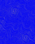 Electric Blue Swirl Abstract Rug