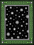 Neon Green Starry Night Sky Rug