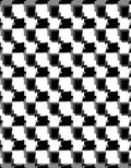 Black White Abstract Squared Grid Rug