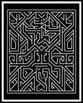 Black White Angular Maze Harmony Rug