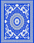 Bold Royal Blue Intricate Mandala Rug