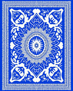 Bold Royal Blue Intricate Mandala Rug