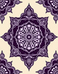 Rich Plum Eight Pointed Starburst Rug