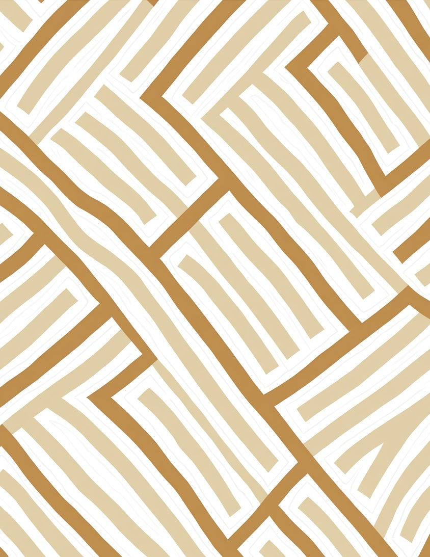 Earthy Tone Geometric Stripe Rug
