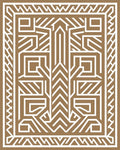Bold Geometric Bronze Abstract Rug