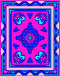 Vibrant Pink Floral Medallion Rug