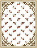 Red And Yellow Bird Folk Art Rug