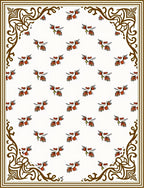 Red And Yellow Bird Folk Art Rug