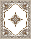 Brown and Gold Ornamental Arch Rug