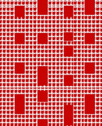 Bold Red Houndstooth Squares Rug