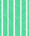 Emerald Green White Abstract Stripe Rug