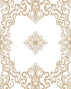 Vintage Gold Filigree Floral Medallion Rug