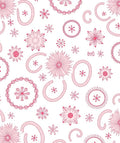 Pink Daisy and Snowflake Medley Rug