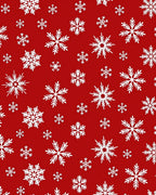 Classic Red White Snowflake Scatter Rug